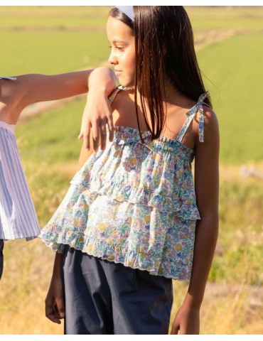 MI CANESÚ TIENDA Camisa Mil Ondas Liberty Blue Sand Mi Canesú