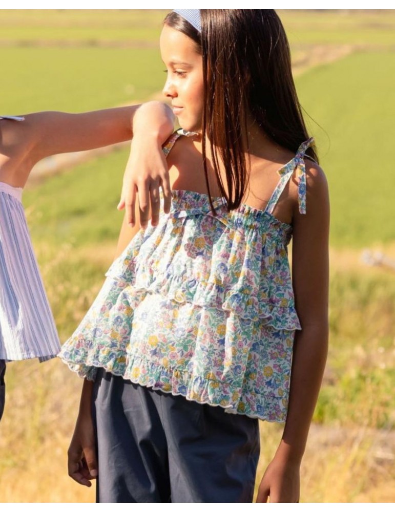 MI CANESÚ TIENDA Camisa Mil Ondas Liberty Blue Sand Mi Canesú