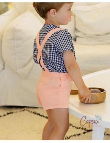 MI CANESÚ TIENDA Camisa Niño Vichy Negro Mi Canesú