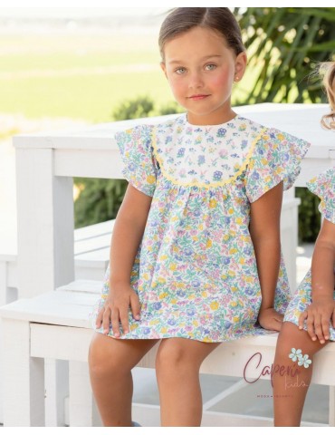 MI CANESÚ TIENDA Vestido Liberty Blue Sand Mi Canesú