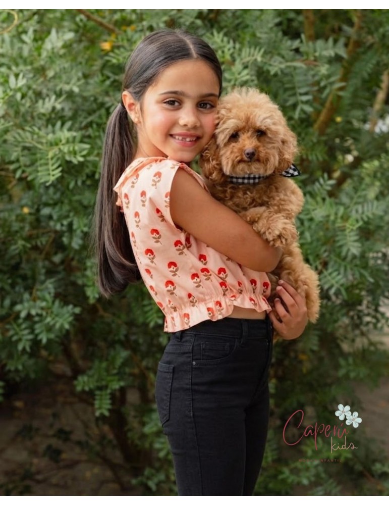 MI CANESÚ TIENDA Top Elástico Claveles Mi Canesú