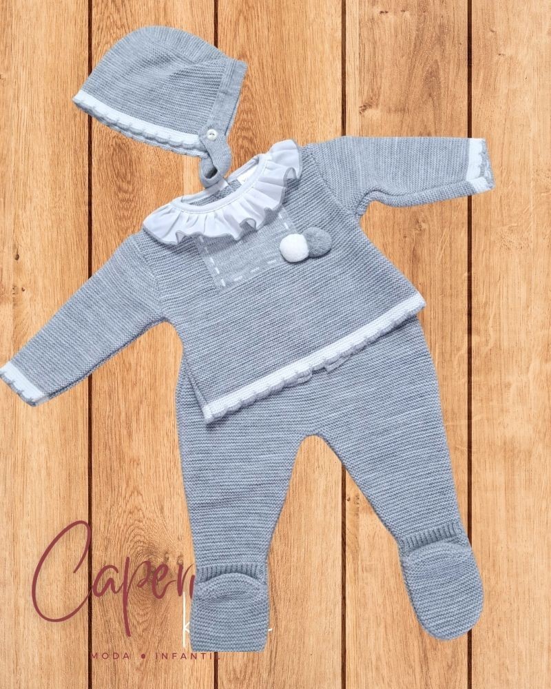 Conjunto Punto Gris Valentina