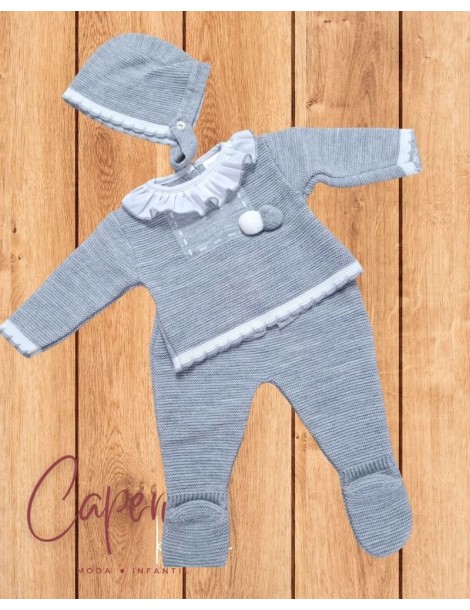Conjunto Punto Gris Valentina