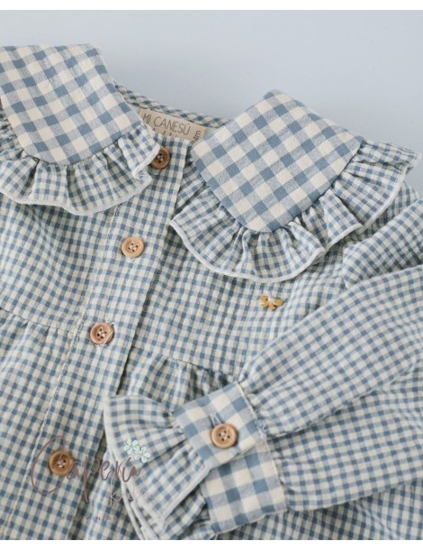 Vestido Minivichy Azul Denim Mi Canesú