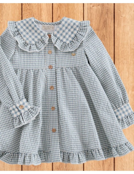 Vestido Minivichy Azul Denim Mi Canesú