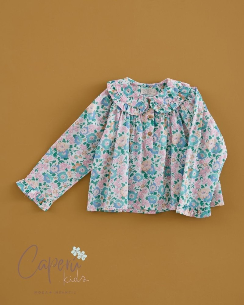 Camisa Niña Liberty Poppy Vintage Mi Canesú