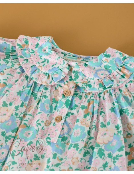 Camisa Niña Liberty Poppy Vintage Mi Canesú