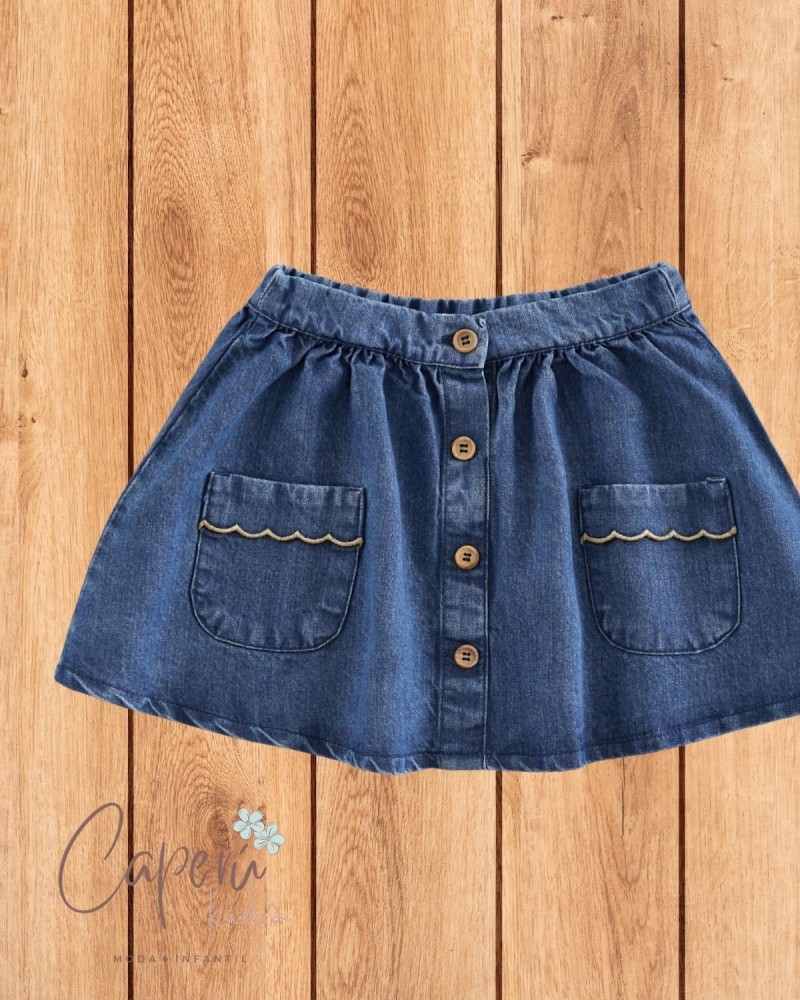 Minifalda Ondas Lurex Lyocell Vaquero Mi Canesú