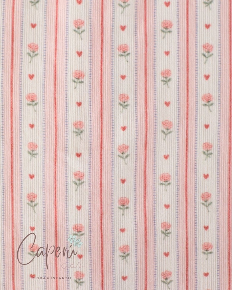 Camisa Niña Micropana Rayas Corazón Mi Canesú