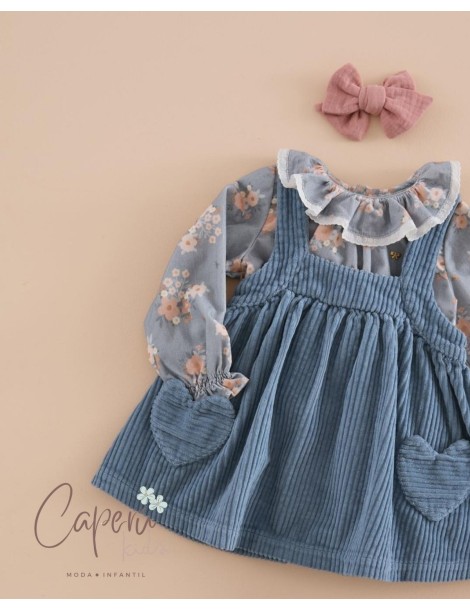 Camisa Cuello Volante Micropana Bouquet Mi Canesú