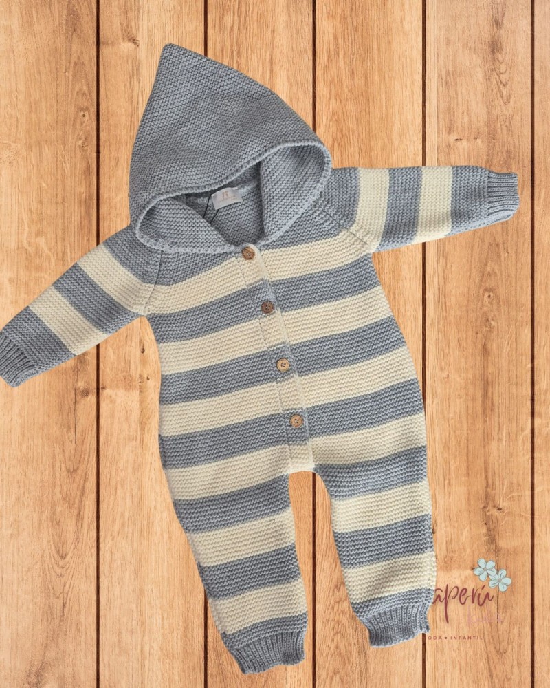 Pelele con Capucha Gris Beige La Martinica