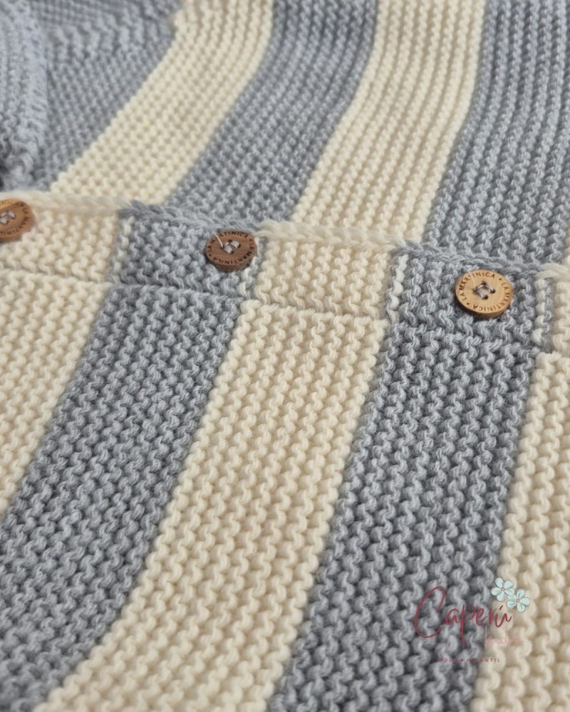 Pelele con Capucha Gris Beige La Martinica