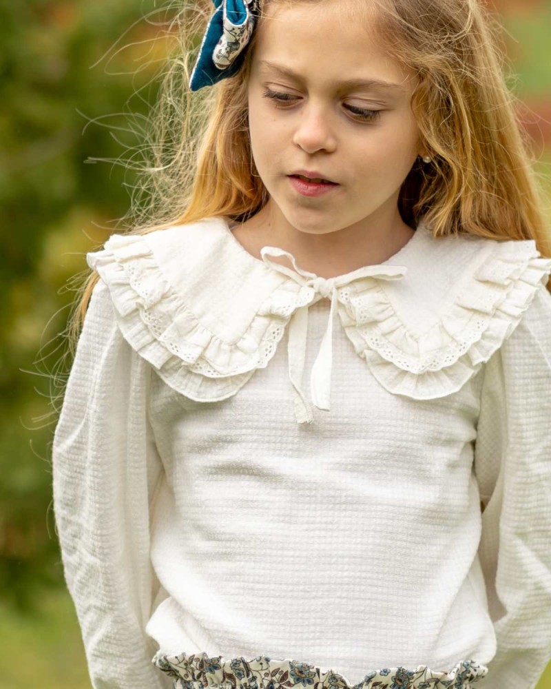 Blusa Hueso Puntilla Eva Boétie