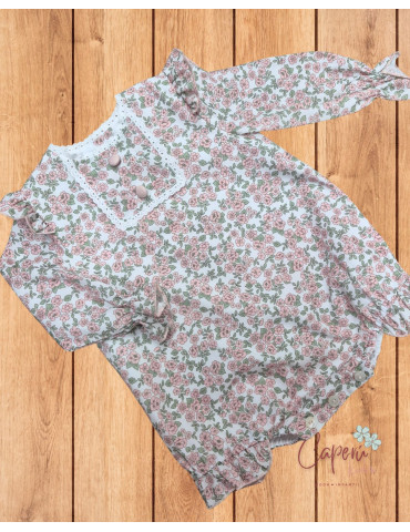 Pelele Flores Candelaria La Martinica | Ropa de Bebé Caperú Kids