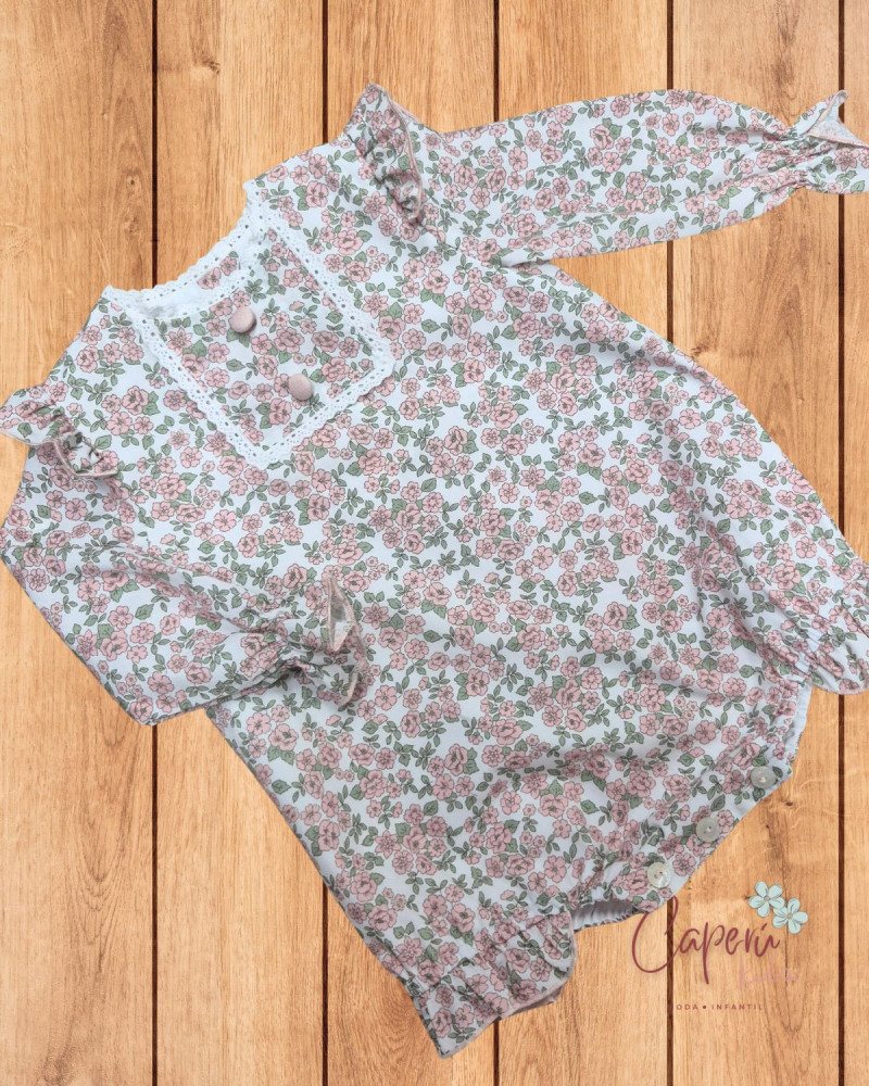 Pelele Flores Candelaria La Martinica | Ropa de Bebé Caperú Kids