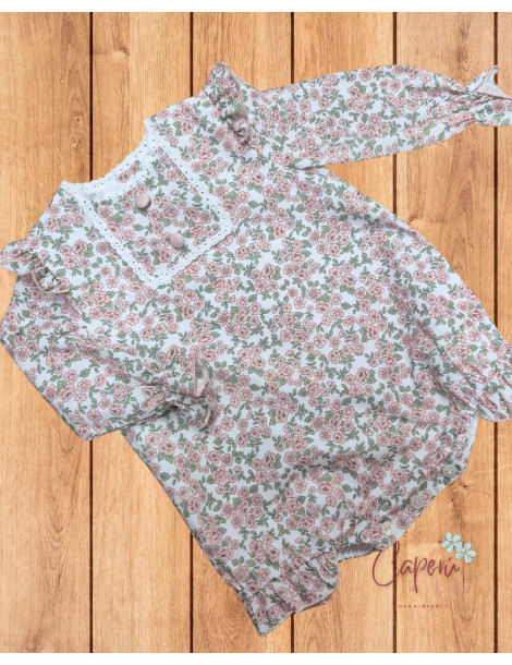 Pelele Flores Candelaria La Martinica | Ropa de Bebé Caperú Kids