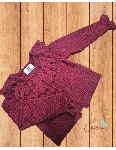 Chaqueta 3/4 Cuello Ganchillo El Baúl del Peque | La Martinica | Caperú Kids