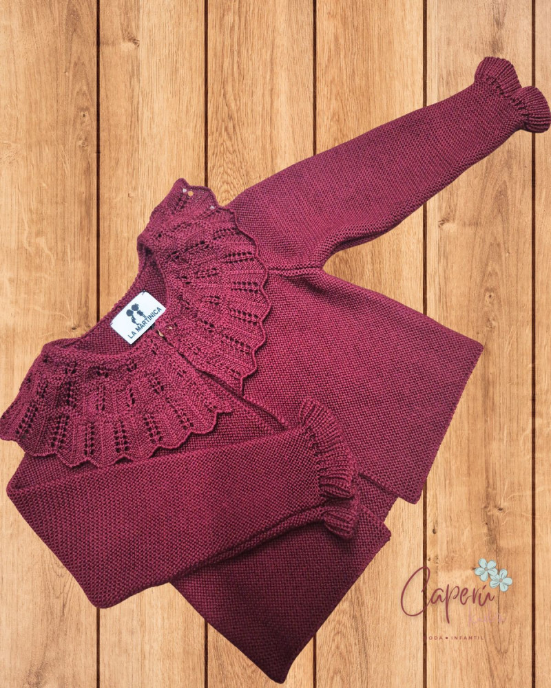 Chaqueta 3/4 Cuello Ganchillo El Baúl del Peque | La Martinica | Caperú Kids