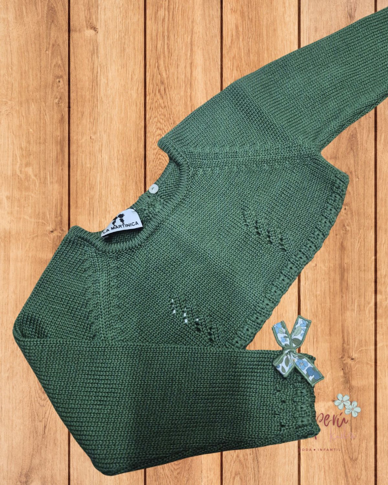 Jersey Corto Verde Olivo La Martinica | Moda Infantil