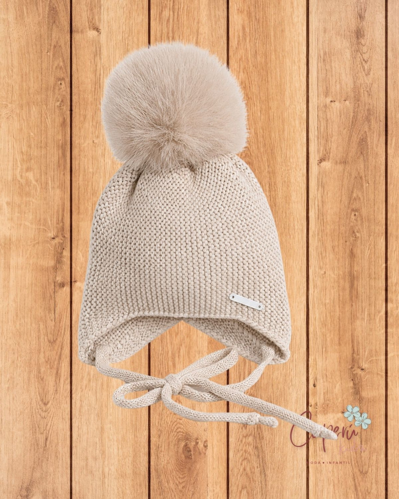 Gorro Infantil Pangasa Color Arena con Pompón