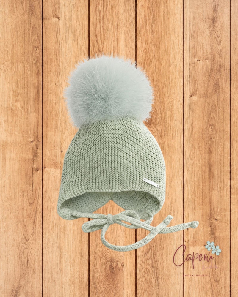Comprar Gorro Pompón Verde Empolvado Pangasa Online