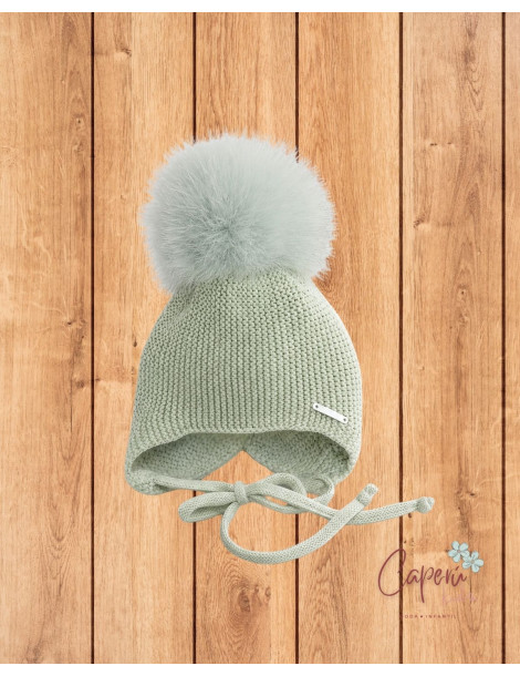 Comprar Gorro Pompón Verde Empolvado Pangasa Online