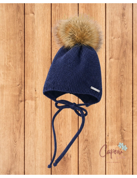 Gorro Pompón Marino Pelo Marrón Pangasa | Caperú Kids