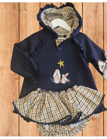 Conjunto Sudadera y Braga Castaña | La Martinica 2