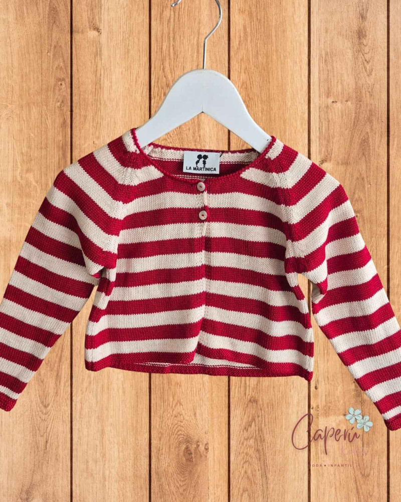 Chaqueta Larga Rayas Mushroom La Martinica Niña