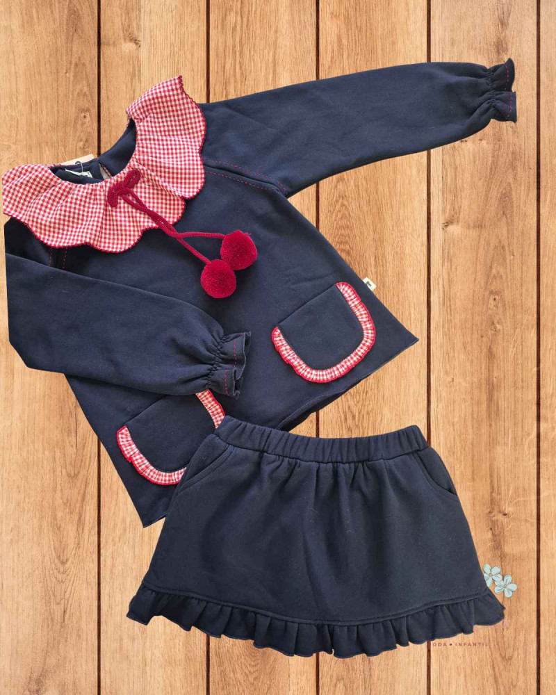 Conjunto Sudadera y Falda Mushroom La Martinica | Caperú Kids