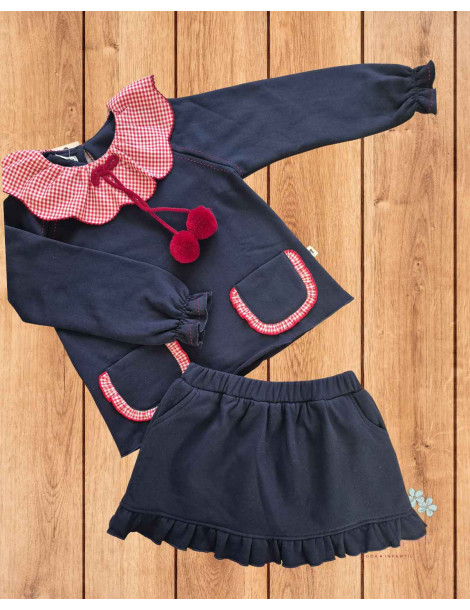 Conjunto Sudadera y Falda Mushroom La Martinica | Caperú Kids