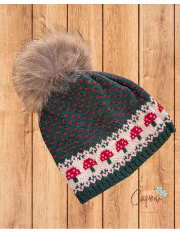 Gorro Pompón Setas Canterbury | La martinica | Caperú Kids