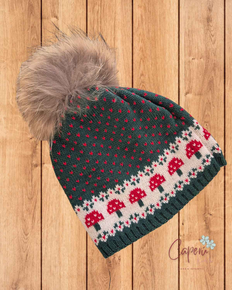 Gorro Pompón Setas Canterbury | La martinica | Caperú Kids