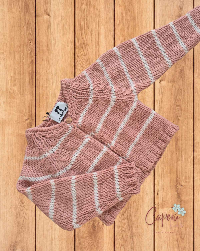 Chaqueta Larga 3/4 Rayas Balancín