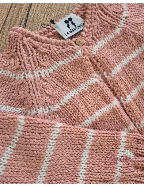 Chaqueta Larga 3/4 Rayas Balancín