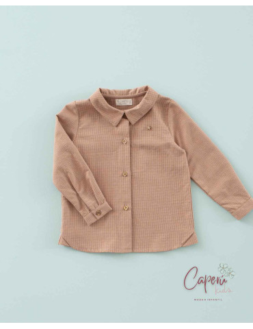 Camisa Minivichy Toffee de Niño | Mi Canesú