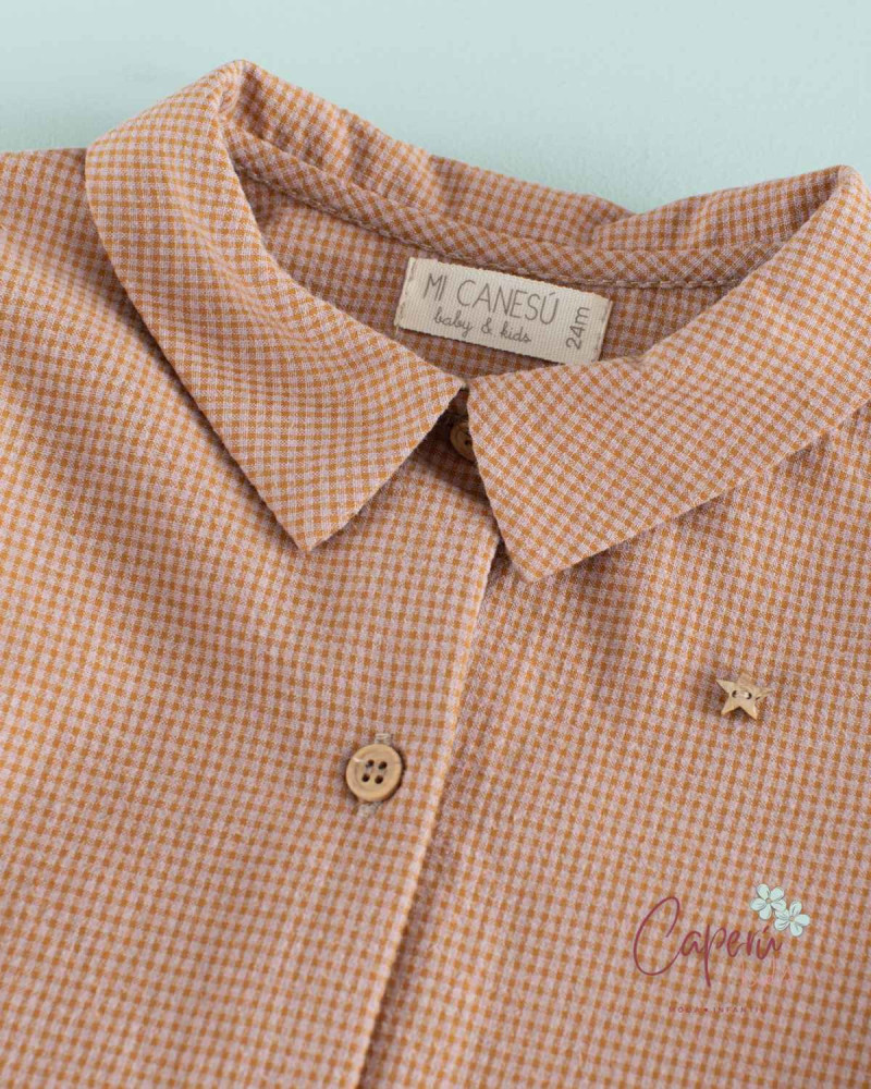 Camisa Minivichy Toffee de Niño | Mi Canesú