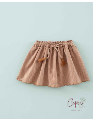 Moda infantil: Minifalda Ondas Toffee - Mi Canesú