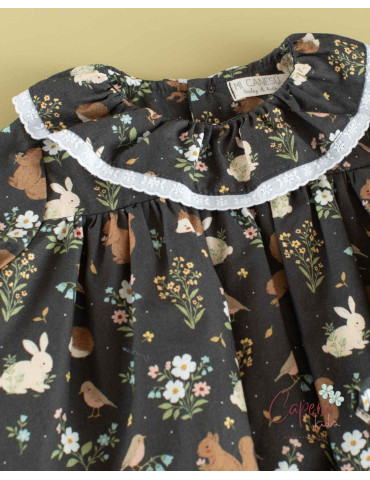 Moda Infantil: Camisa Litte Cottage Cuello Volante 2
