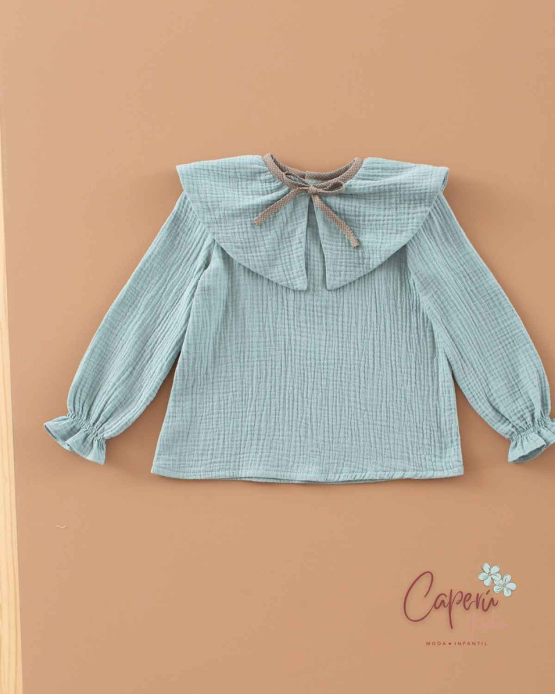 Blusón Lazada Gasa Menta Mi Canesú