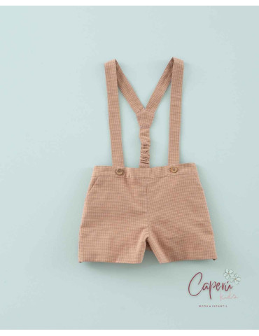 Bermuda Tirantes Minivichy Toffee | Mi Canesú | Caperú Kids
