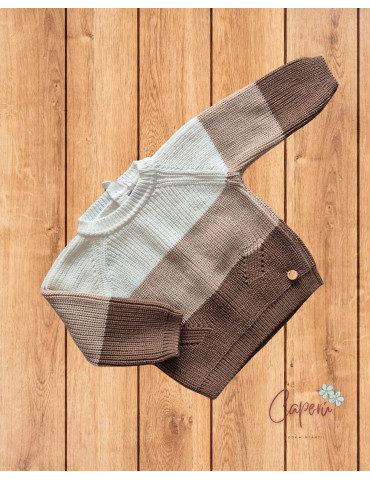 Jersey Rayas Chocolate Pangasa para Bebé | Caperú Kids