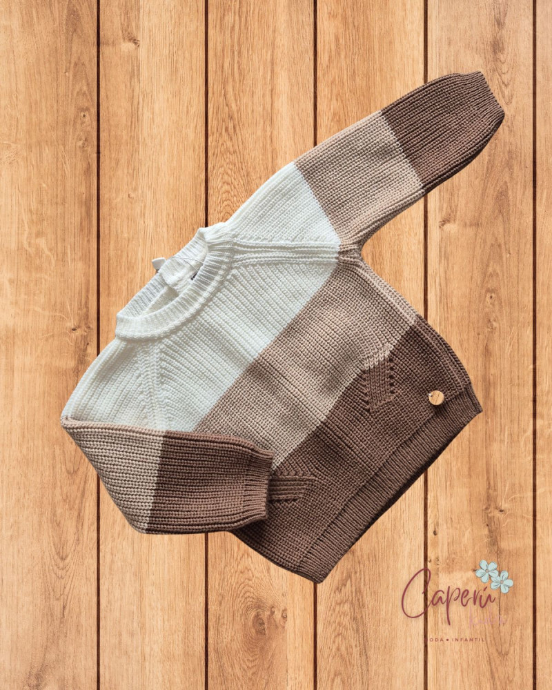 Jersey Rayas Chocolate Pangasa para Bebé | Caperú Kids