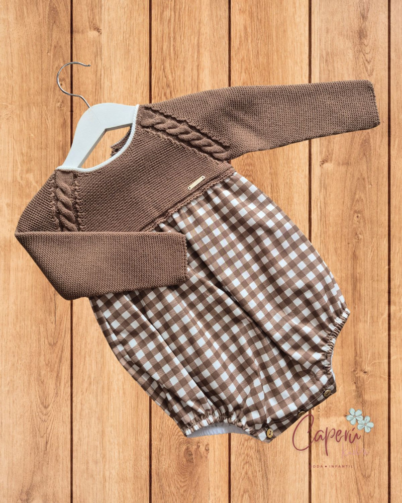 Pelele Chocolate Pangasa | Ropa Bebé Online – Caperú Kids