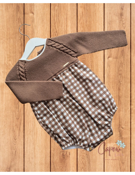 Pelele Chocolate Pangasa | Ropa Bebé Online – Caperú Kids