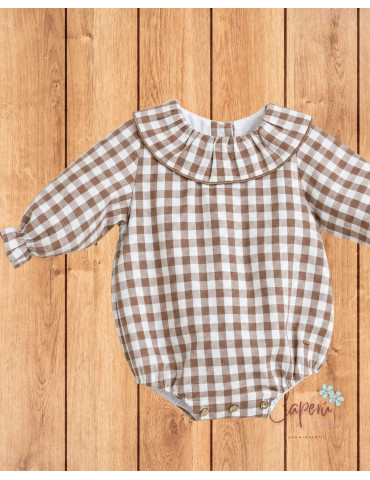 Pelele Chocolate Pangasa | Ropa Bebé Online – Caperú Kids