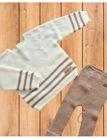 Jubón Crudo Raya Turrón y Pantalón Condor 2