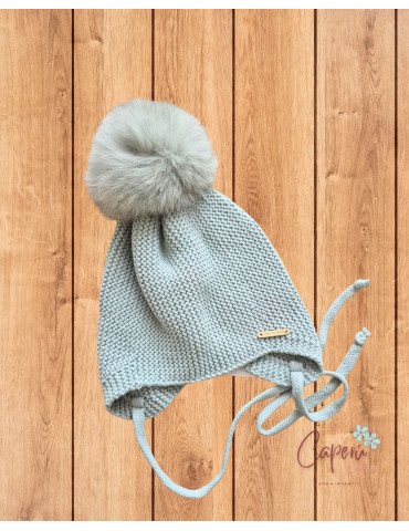 Gorro Pompón Verde Empolvado Pangasa