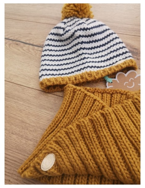 Novedades OTOÑO INVIERNO 20/21 Conjunto Tres piezas Raya Mostaza