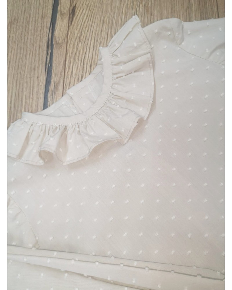 TIENDA Camisa Plumeti Hueso